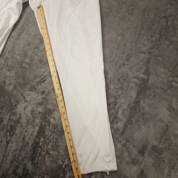 Adidas White Track Pants Red and Blue Stripes Zip Pockets XL - Picture 9 of 16